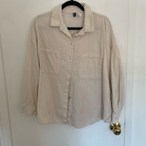 H&M oversized corduroy shirt